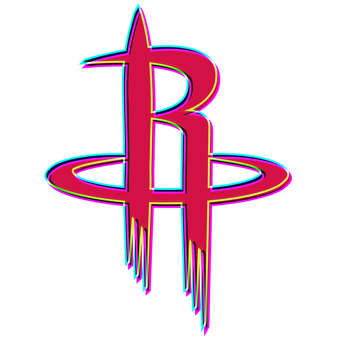 Phantom Houston Rockets logo iron on paper